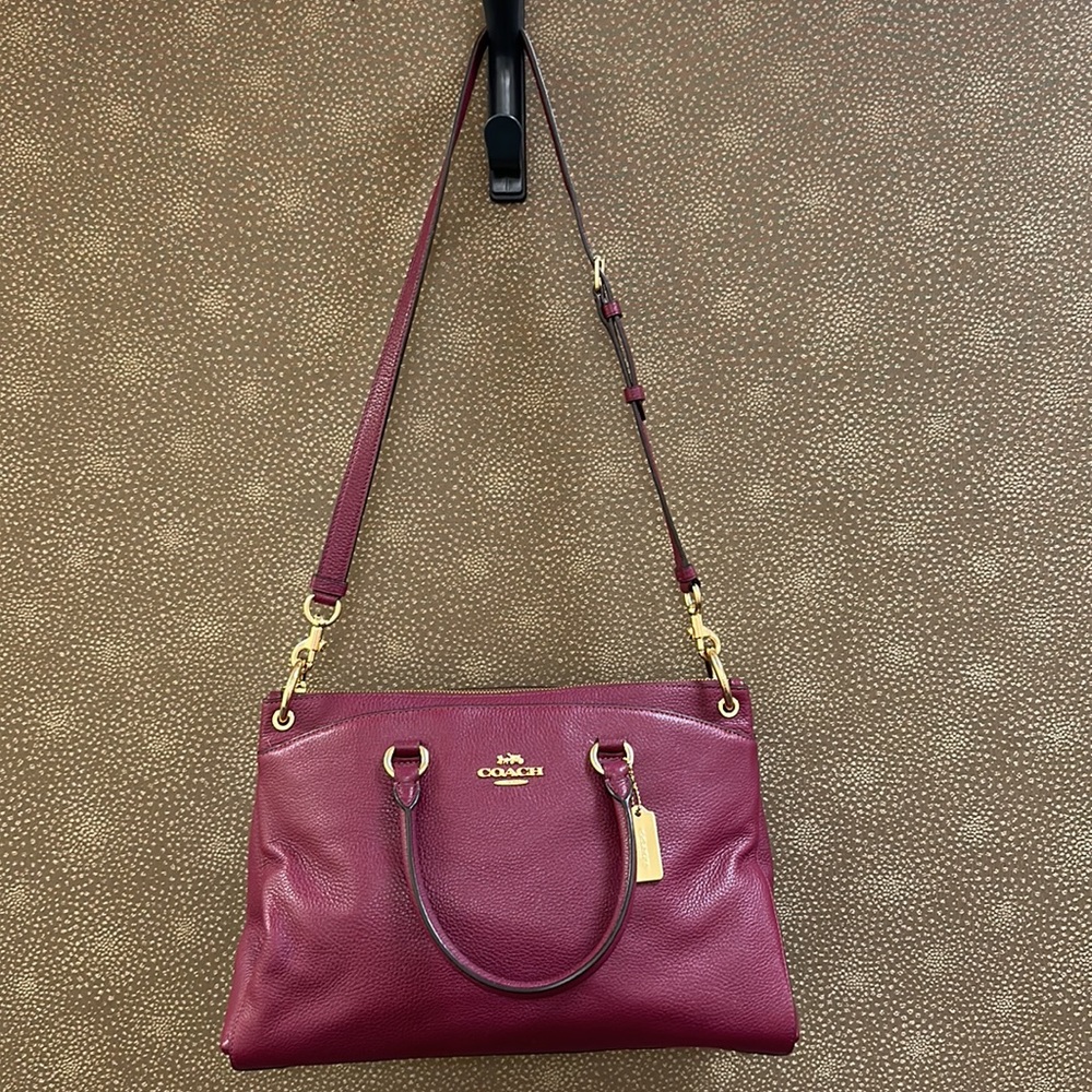 🔥🔥🔥Coach Leather Top Handle Satchel Handbag Shoulder Bag - Picture 4 of 15